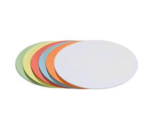 Franken Cartes ovales Franken/UMZ 1119 04 - 11 x 19 cm, 130 g/m² - Jaune - Paquet de 500 250 Stück coloris assortis