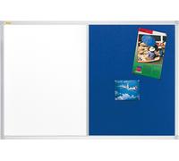 Franken CB300203 Kombitafel - 90 x 60 cm, Schreib- und Filztafel, blau
