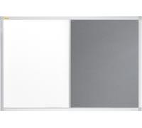 Franken CB300212 Kombitafel - 90 x 60 cm, Schreib- und Filztafel, grau