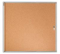 FRANKEN Franken Vitrine d'affichage X-tra!Line intérieur 96 x 98 x 3,5 cm (l x h x p) 12 x DIN A4 avec serrure aluminium/plastique anodisé argenté