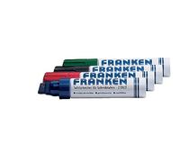 Franken GmbH Z1909 Lot de 4 marqueurs rechargeables pour tableau blanc Largeur de trait 4-12 mm Couleurs assorties