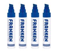 Franken GmbH Z1910 03 Lot de 4 marqueurs rechargeables pour tableau blanc Bleu Largeur de trait 4-12 mm