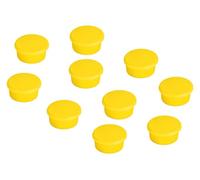 FRANKEN HM10 04 Lot de 10 aimants ronds de haute qualité pour tableau magnétique, tableau blanc ou réfrigérateur au bureau, à l'école ou à la maison 13 mm Jaune