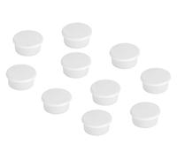 FRANKEN HM10 09 Lot de 10 aimants ronds de haute qualité pour tableau magnétique, tableau blanc ou réfrigérateur au bureau, à l'école ou à la maison 13 mm Blanc