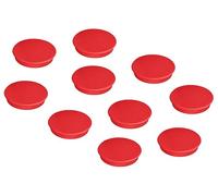 Franken Aimants de fixation HM30 01 – Lot de 10, ronds 32 mm, force 0,8 kg, rouge
