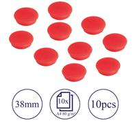 FRANKEN HM3801 - Aimants, 38 mm, rouge, 10 pièces