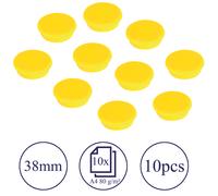 FRANKEN HM3804 - Aimants, 38 mm, jaune, 10 pièces