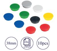 FRANKEN HM3899 - Aimants, 38 mm, assortiment coloré, 10 pièces