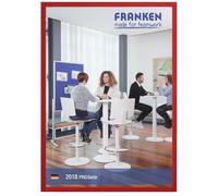 Franken itsa4m/5 01 Support de documents Format A4, magnétique 0,32 mm, lot de 5, rouge