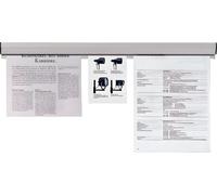 Franken PKS118 Rail de serrage pour papier, 118 x 4 cm, gris
