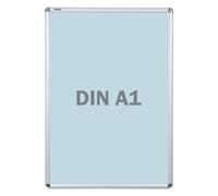 Franken, Présentoir, Cadre pour poster DIN A1, 25 mm profil du cadre aluminium anodisé argenté cadre à clipser, coins en (A1)