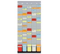 Franken Tableau de planning à fiches T PV-SET2 35 pièces cartes T, en-têtes allemands 31,5x78 cm