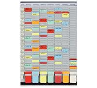 Franken PV-SET3 Organiseur de bureau avec cartes en T et en-têtes en allemand 35 pièces 47,4 x 78 cm