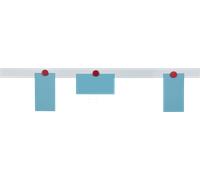 FRANKEN ST1355 - Bande adhésive magnétique, 100 cm x 5 cm, blanche, 10 pièces