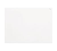 Tableau en verre design, 1.000 x 650 mm, blanc pur