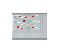 FRANKEN Tableau pour cartes T Planificateur universel (L)1.003 x (H)783 mm Cadre : Plastique, gris clair, 16 supports à 35 fentes, - 1 pièce (PV1015)