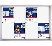 FRANKEN Vitrine d'affichage PRO pour 8x DIN A4 paroi arrière en métal