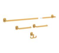 Franklin Brass GRNV64-SG Granville Lot de 4 Accessoires de Salle de Bain 45,7 cm Barre Porte-Serviette avec rallonge, Support de Papier Toilette, Porte-Serviette, Crochet pour Serviette en Or satiné