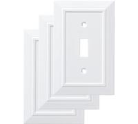 Franklin Brass W35241V-PW-C Lot de 3 plaques murales pour interrupteur simple Blanc