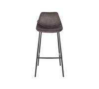 FRANKY 80 - Tabouret de bar en velours gris Gris