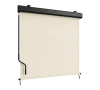 FRANKYSTAR® Maki - Auvent vertical manuel à chute 180 x 250 cm imperméable pour intérieur extérieur en al-luminio beige