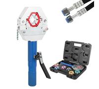 FRANREADER Sertisseuse hydraulique Manuelle Portable 8T, Pince à sertir, 7 Matrices, Tête rotative 360°, Ouverture Rapide, pour climatisation Auto, tuyaux en cuivre et hydrauliques.
