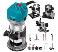 Frantools Défonceuse à bois Défonceuse multifonction Défonceuse de chants Exacte 710W Avec 4 bases