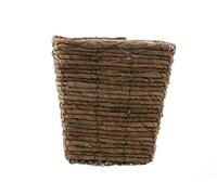 Franz Müller Flechtwaren Pot de Fleurs carré Feuille de Palmier Marron torsadé 23 x 23 x 21 cm