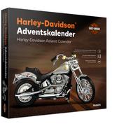 FRANZIS 67284 - Calendrier de l'Avent Harley-Davidson - Kit de modélisme à l'échelle 1:43, avec module sonore et livre d'accompagnement de 52 pages