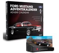 FRANZIS 67965 - Ford Mustang Calendrier de l'Avent Fastback à l'échelle 1:43, avec module sonore et livre d'accompagnement de 52 pages