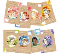 Frauenpower Lot De 8 Protège-Cahiers De Qualité Supérieure En Papier-Format A4-250 G/M²-Idéal Pour L'école,L'étude,Le Bureau-250 G/M²