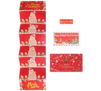 FRCOLOR 1 ensemble porte-monnaie de Noël, carte de vœux avec enveloppe | de Noël, porte-monnaie pliable à 6 emplacements, coffret de cartes- festif pour les fêtes et réunions de famille
