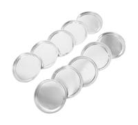 FRCOLOR 10 Pièces Coupelle de Pesée en Aluminium Argenté Légère pour Laboratoire Chimique et Test Alimentaire Accessoire pour Analyseur D'humidité