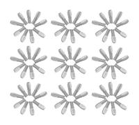 FRCOLOR 100 Pièces Accessoire de -oreille Tête à Ressort en Acier Inoxydable Argenté et Surface Rainurée Entretien Quotidien du Conduit Auditif