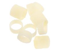 FRCOLOR 16 Pièces Lot de Stabilisateurs D'anneaux pour Bougies Coniques en Caoutchouc Beige, Pinces Antidérapantes Réutilisables pour Décorations Festives et Bougies Hautes