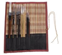 FRCOLOR 1ensemble Set Pinceaux Calligraphie Traditionnelle Chinoise Poils Souples Flexibles pour Dessin Peinture et Écriture Kit Débutant avec Étui Enroulable