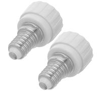FRCOLOR 2 Pièces Adaptateur de Douille pour Ampoule LED et Halogène Blanc en Métal et Plastique, Usage Sûr et Solide pour Lampes de Table et Lampadaires