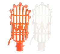 FRCOLOR 2 Pièces Cueilleur de Fruits en Plastique Orange pour Maison et Parc, Outil de Cueillette sans Tige, Récolte Facile des Fruits en Hauteur sans Abîmer