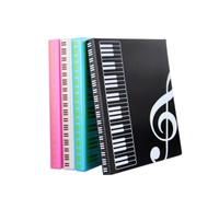 FRCOLOR 2 Pièces Dossier de Fichiers de Bureau, Dossier de Documents, 40 Pages, Plastique Noir, pour Partitions de Guitare, École et Notes de Travail