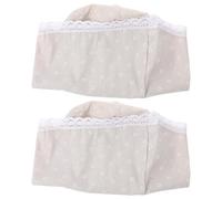FRCOLOR 2 Pièces Doublure Facile à Retirer Nettoyer Motif Marguerite en Tissu Beige pour Panier à Linge en Osier Adaptée pour Panier à Linge de Taille Petite à Domicile