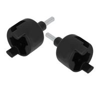 FRCOLOR 2 Pièces Isolateur de Clôture Électrique Embouts Plastique Auto-Taraudeurs pour Poteaux PP Noir pour Clôtures Électriques et Bétail