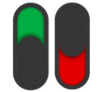 FRCOLOR 2 Pièces Panneau Suspendu pour Toilettes 10x4 CM en Verre | Statut Occupé Vacant, Installation Simple et Pratique, Surface Lisse sans Bavures, pour Salles de Bain