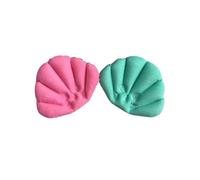 FRCOLOR 2pcs Coussin de Bain Gonflable Confortable en PVC Ventouses, Appui-tête Ergonomique pour Spa et Salle de Bain, Support Nuque Pratique Couleur Aléatoire