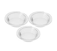 FRCOLOR 3 Pièces Plateau Verre Rond pour Aromatique, Diamètre 115 Mm, Facile à Nettoyer, Compatible Polyvalent, pour Chambres et Salons
