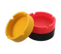 FRCOLOR 3pièces Cendrier Rond Silicone pour Hôtel Et Extérieur Base Antidérapante Petit Récipient Intérieur Et Extérieur Préviens La Dispersion des Cendres