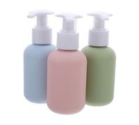 FRCOLOR 3pièces Flacons de Voyage avec Pompe Distributeur Lot de Conteneurs Vides Plastique pour Produits de Toilette Anti-fuites et Rechargeables pour Salle de Bain