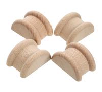 FRCOLOR 4 Pièces Applique en Bois Sculpté, Applique Décorative en Bois, Couleur Kaki, Légère, Facile à Installer, pour Meubles et Cheminée, Style Moderne Élégant