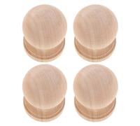 FRCOLOR 4 Pièces Balustres en Bois pour Meubles de Vin, Colonne Romaine Décorative Détails en Gourde, Design Européen Élégant, Structure Petite Colonne pour Décoration et Sécurité