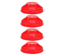 FRCOLOR 4 Pièces Couvercle de Détecteur de Fumée Rouge Protection Anti-poussière Résistante en Plastique et Installation Facile, Cuisson Cuisson Four