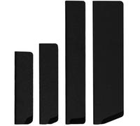 FRCOLOR 4 Pièces Fourreau Couteau Cuisine Portable Noir en Abs et Tissu Floqué, Protège-lame Léger et Résistant pour Usage Quotidien, Rangement Transport Sûr